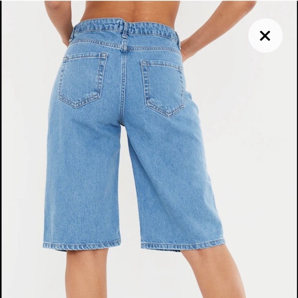 PrettyLittleThing ~ Baggy Boyfriend Longline Short ~ Women’s Size 32 Waist - Picture 12 of 13